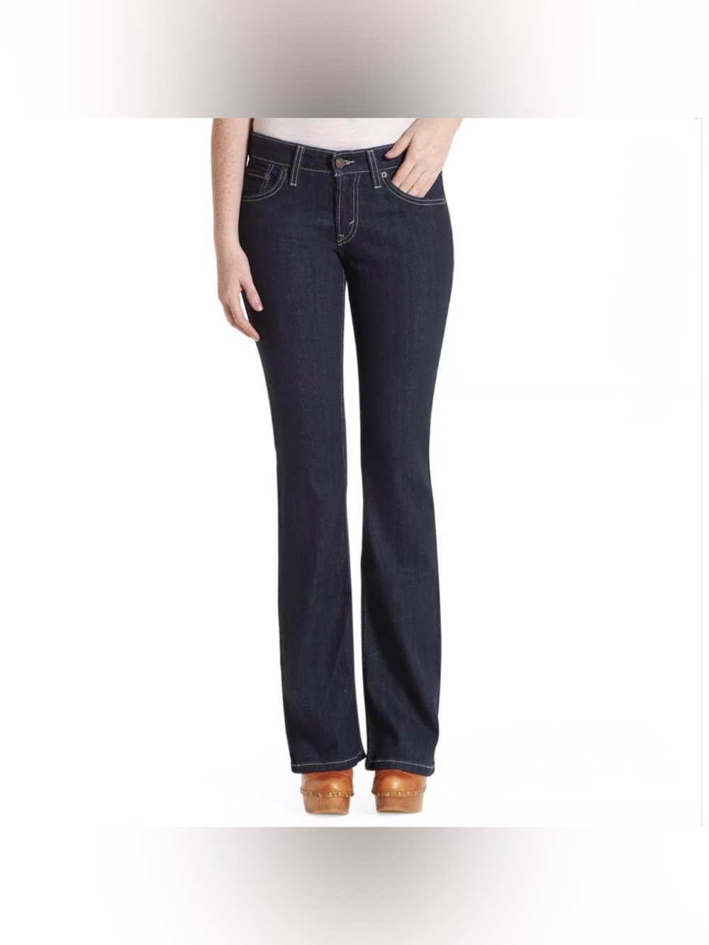 LEVI’S NWT Women's 518 Superlow Bootcut Jeans Dark Blue Wash Size 26